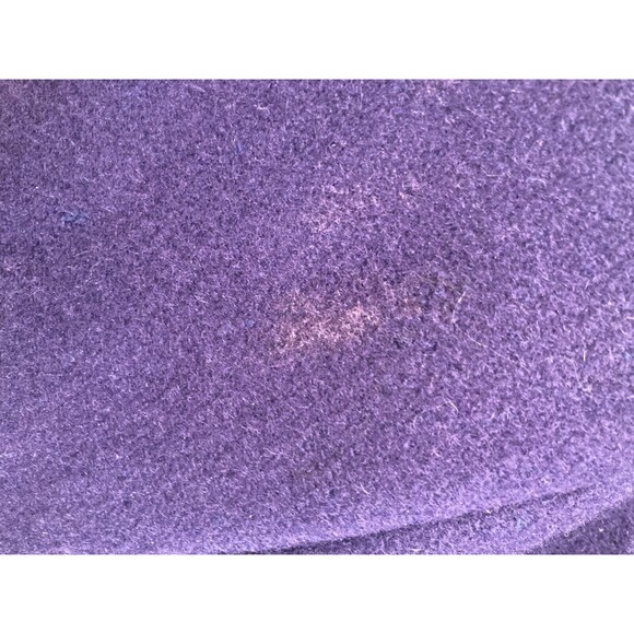 Vintage 80s Coat 1980s Purple Art Deco Revival Retro Wool Blend Size Medium M/L - Picture 10 of 11